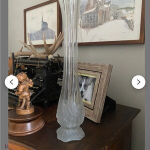 Elegant Frosted Glass Vase